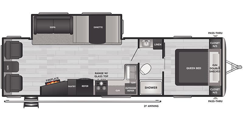 2022 KEYSTONE SPRINGDALE 285TLWE, , floor-plans-day image number 0