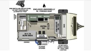 2025 FOREST RIVER NO BOUNDARIES 18.7, , floor-plans-day image number 0