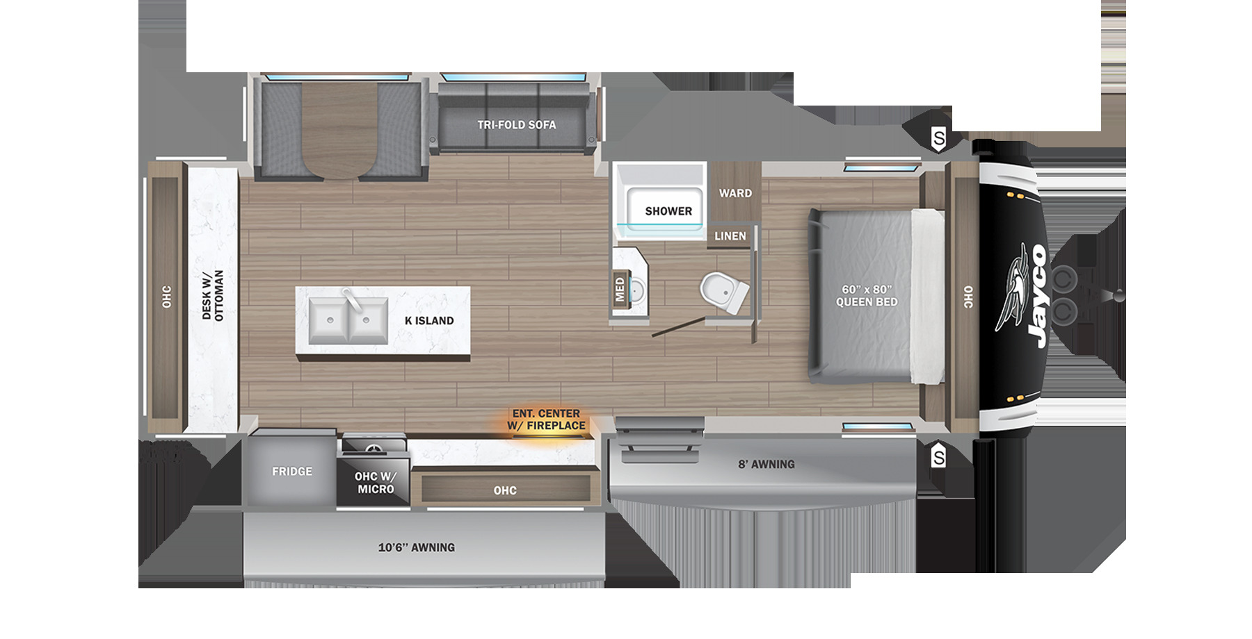 2025 JAYCO FEATHER 27MK, , floor-plans-day image number 0