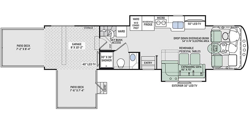 2019 THOR MOTOR COACH OUTLAW 37GP*18, , floor-plans-day image number 0