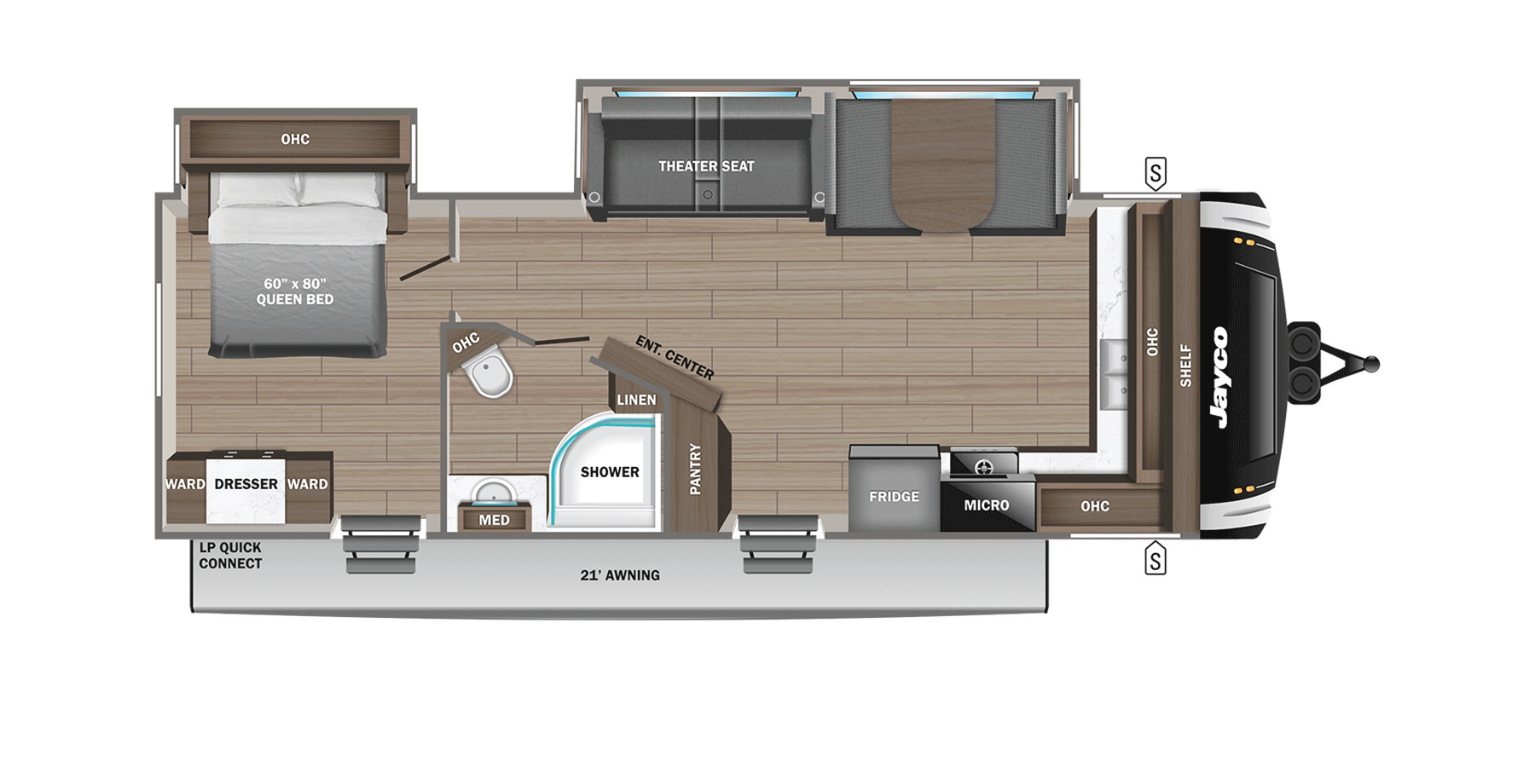 2025 JAYCO FEATHER 26FK, , floor-plans-day image number 0