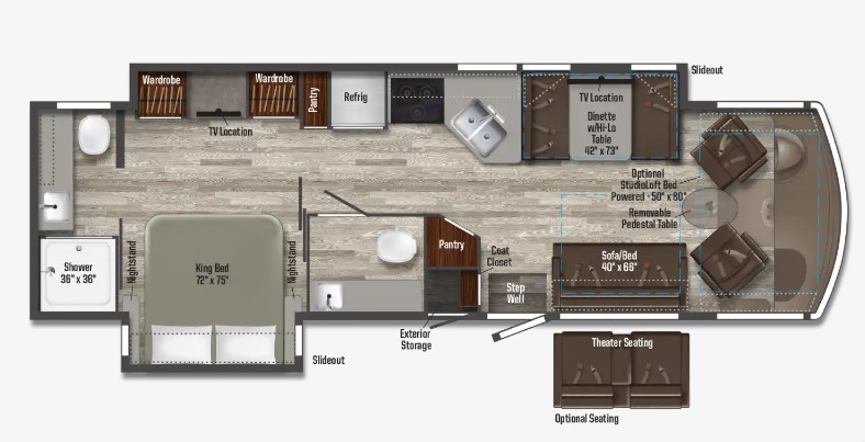 2025 WINNEBAGO VISTA 33K*23, , floor-plans-day image number 0