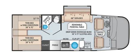 2023 THOR MOTOR COACH AXIS 24.1, , floor-plans-day image number 0