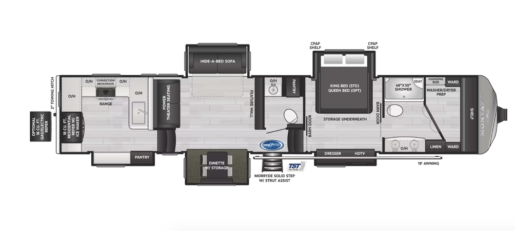 2025 KEYSTONE MONTANA 3901RK, , floor-plans-day image number 0