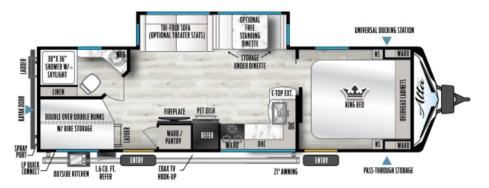 2025 EAST TO WEST RV ALTA 2800KBH, , floor-plans-day image number 0