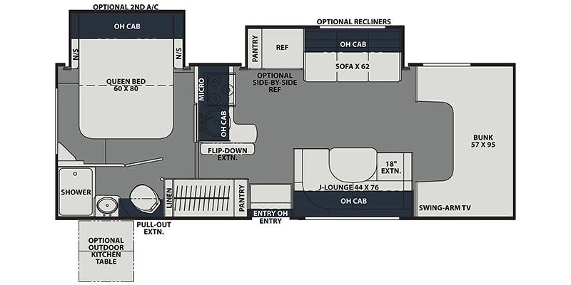 2023 COACHMEN FREELANDER 26DS, , floor-plans-day image number 0