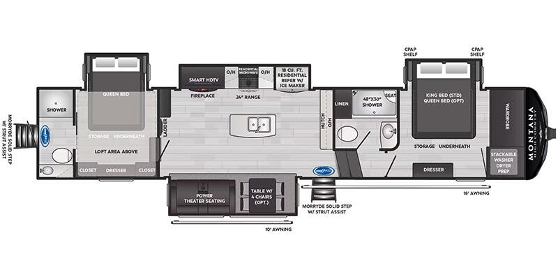 2024 KEYSTONE MONTANA HIGH COUNTRY 381TB, , floor-plans-day image number 0