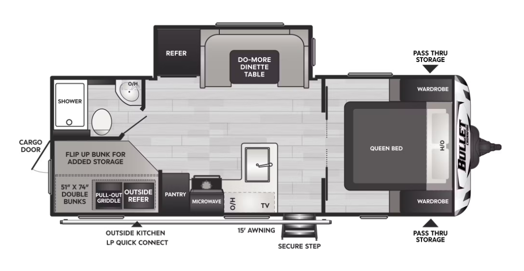 2025 KEYSTONE CROSSFIRE 2290BHWE, , floor-plans-day image number 0