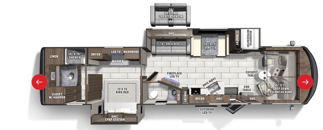 2023 COACHMEN SPORTSCOACH 365RB, , floor-plans-day image number 0