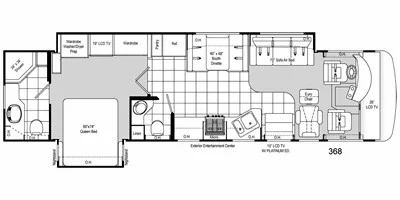 2010 DAMON CHALLENGER 368, , floor-plans-day image number 0