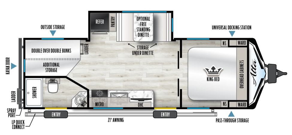 2025 EAST TO WEST RV ALTA 2475KBH, , floor-plans-day image number 0