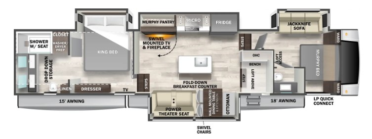 2025 FOREST RIVER CEDAR CREEK 381MUD, , floor-plans-day image number 0