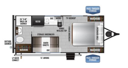 2025 EAST TO WEST RV DELLA TERRA 160RBSLE, , floor-plans-day image number 0