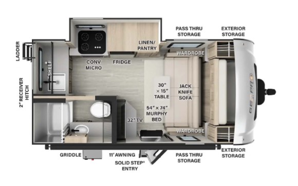 2024 FOREST RIVER GEO PRO G15FBS, , floor-plans-day image number 0