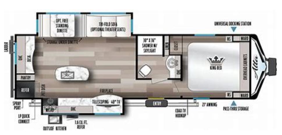 2025 EAST TO WEST RV ALTA 2810KIK, , floor-plans-day image number 0