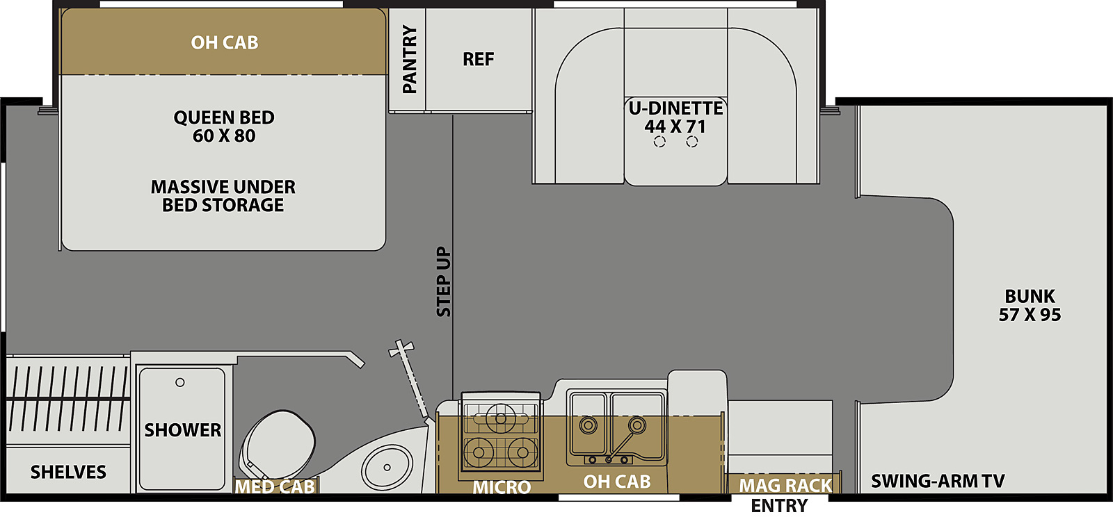 2024 COACHMEN FREELANDER 23FS*23 E350, , floor-plans-day image number 0