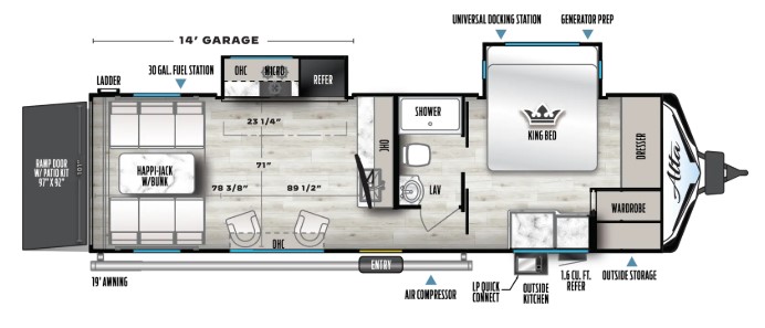 2025 EAST TO WEST RV ALTA 2870KTH, , floor-plans-day image number 0