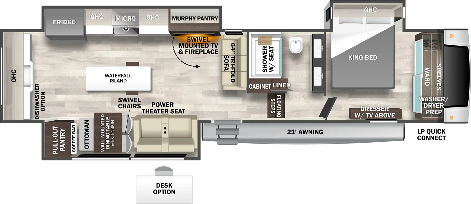 2025 FOREST RIVER CEDAR CREEK 395WOW, , floor-plans-day image number 0