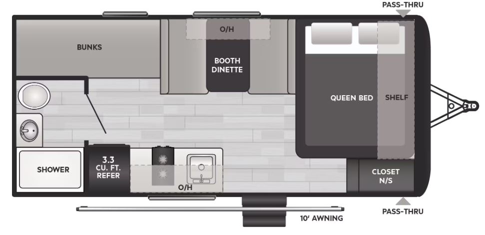 2025 KEYSTONE SPRINGDALE 1800BH, , floor-plans-day image number 0