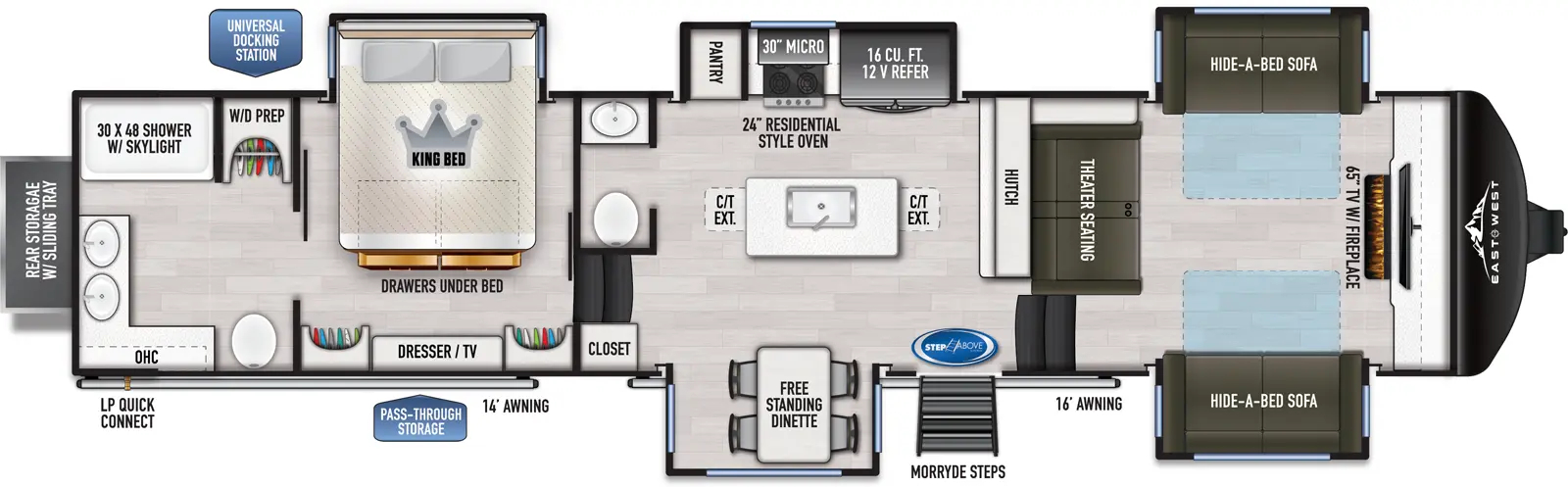 2025 EAST TO WEST RV AHARA 380FL