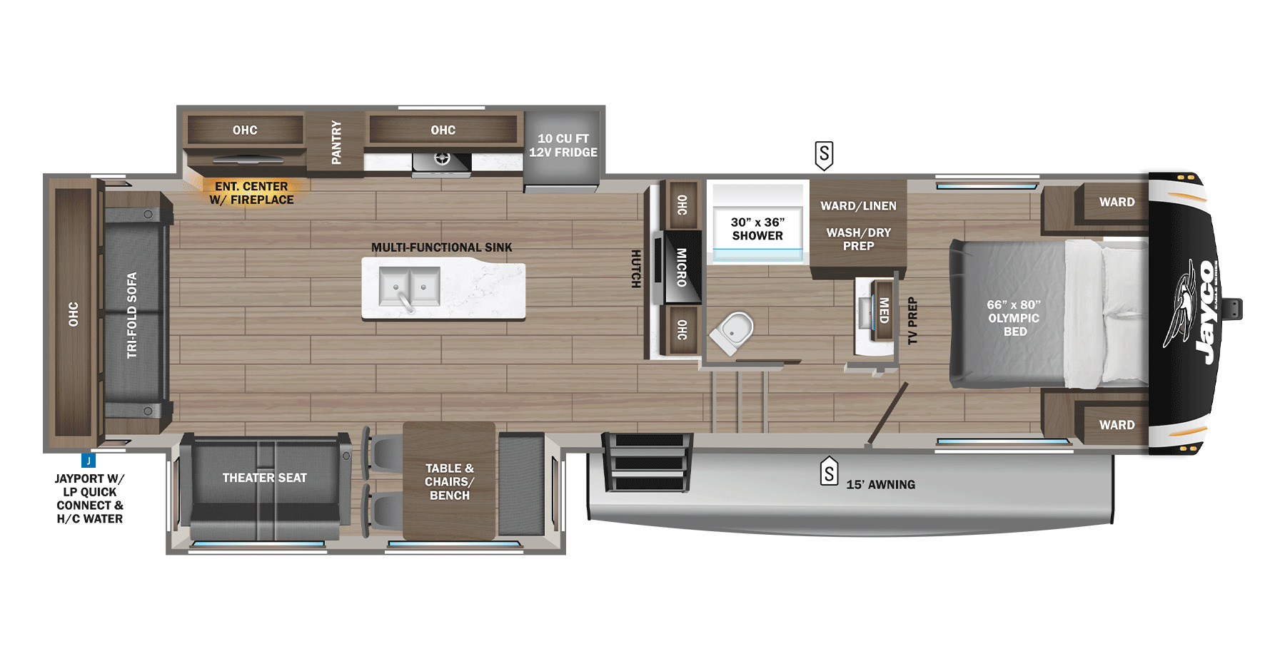 2025 JAYCO EAGLE HT 29RLC, , floor-plans-day image number 0