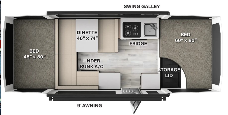 2025 FOREST RIVER ROCKWOOD 1910FT, , floor-plans-day image number 0