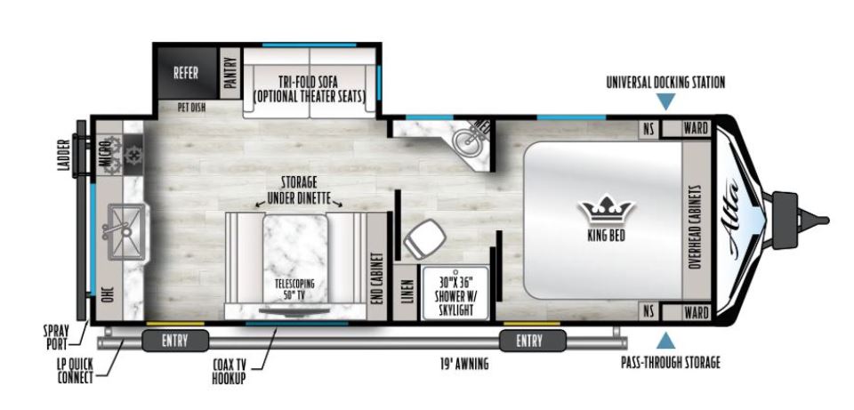 2025 EAST TO WEST RV ALTA 2375KRK, , floor-plans-day image number 0