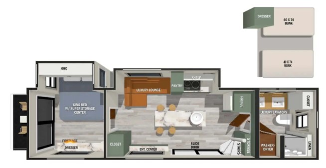 2025 FOREST RIVER NO BOUNDARIES RVS3, , floor-plans-day image number 0