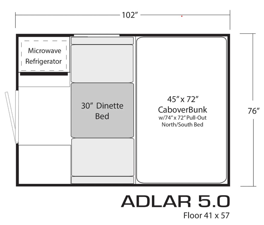 2025 SOARING EAGLE CAMPERS ADLAR 5.0, , floor-plans-day image number 0