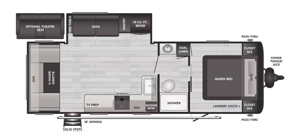 2025 KEYSTONE HIDEOUT 25RDSWE, , floor-plans-day image number 0