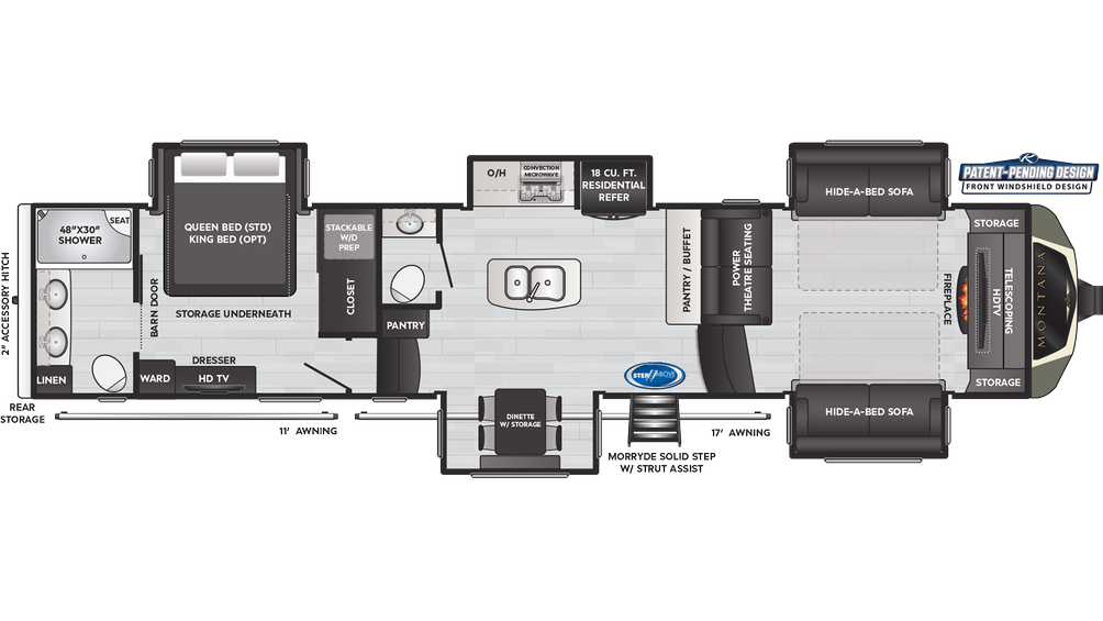 2025 KEYSTONE MONTANA 3761FL, , floor-plans-day image number 0