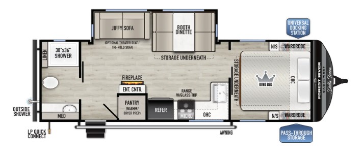 2025 EAST TO WEST RV DELLA TERRA 261RB, , floor-plans-day image number 0