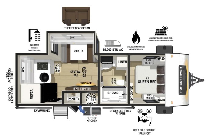 2025 FOREST RIVER R POD 202, , floor-plans-day image number 0