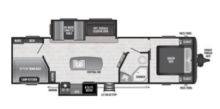 2021 KEYSTONE HIDEOUT 30BHKSWE, , floor-plans-day image number 0