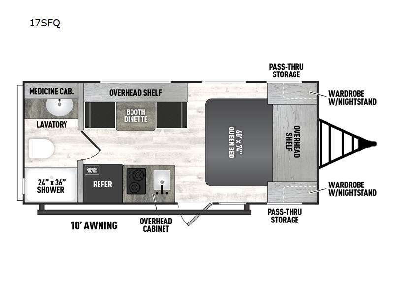 2025 FOREST RIVER VIKING 17SFQ, , floor-plans-day image number 0