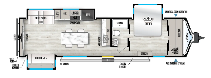 2025 EAST TO WEST RV ALTA 3250KXT, , floor-plans-day image number 0