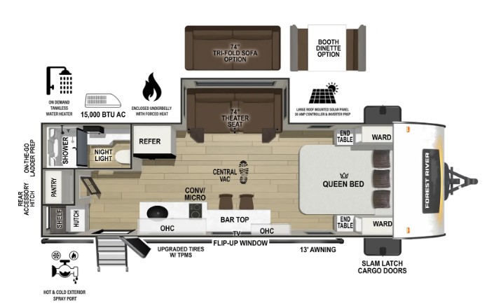 2025 FOREST RIVER R POD 206, , floor-plans-day image number 0