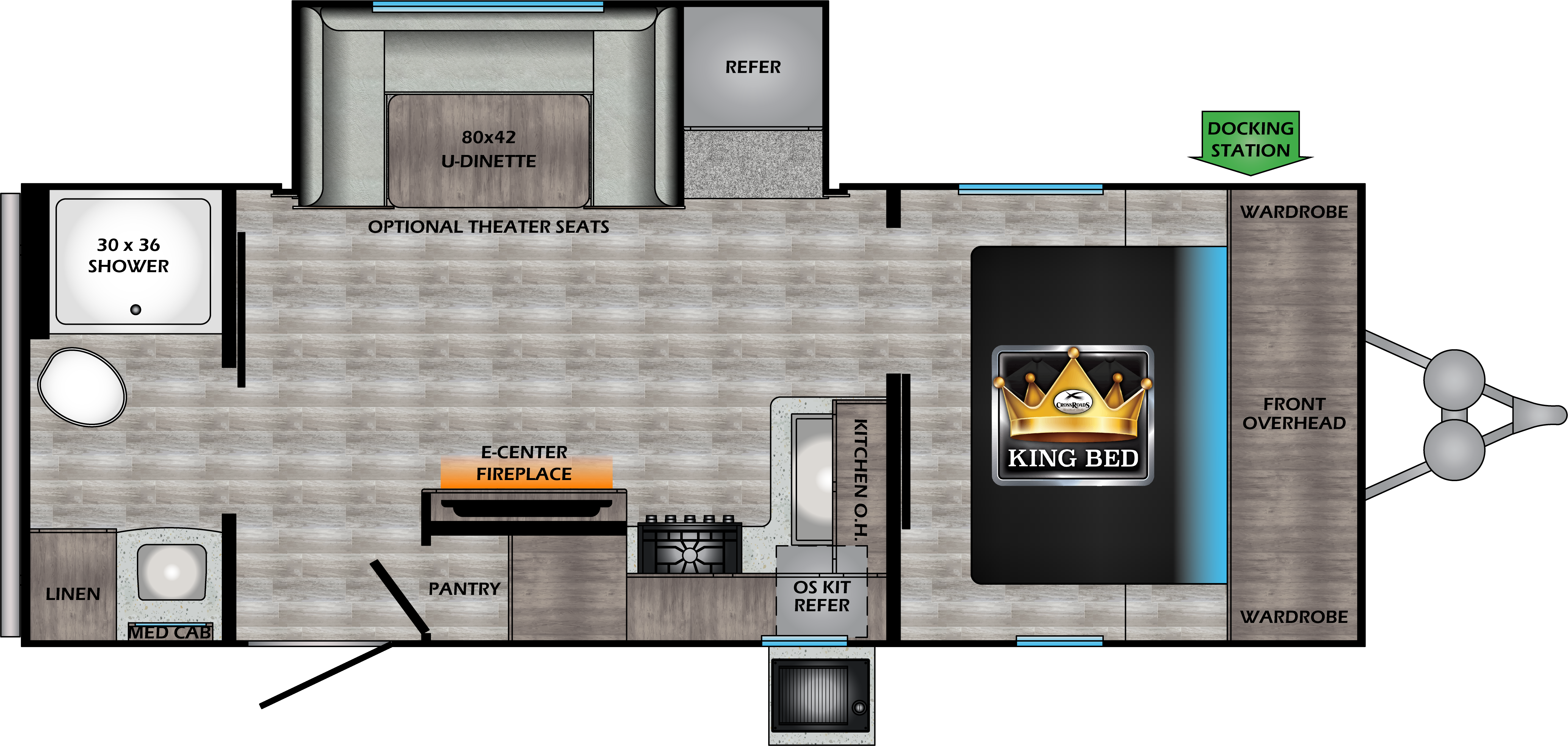 2022 CROSSROADS CRUISER AIRE 22RBS, , floor-plans-day image number 0