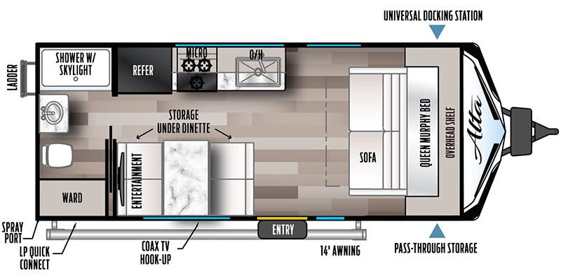 2025 EAST TO WEST RV ALTA 1600MRB, , floor-plans-day image number 0