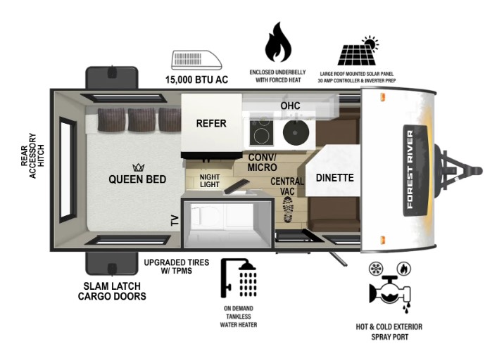 2025 FOREST RIVER R POD 171, , floor-plans-day image number 0